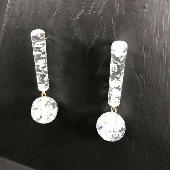 🆑 Silver Fleck Ball and Chain Drops - Picture 3 of 4